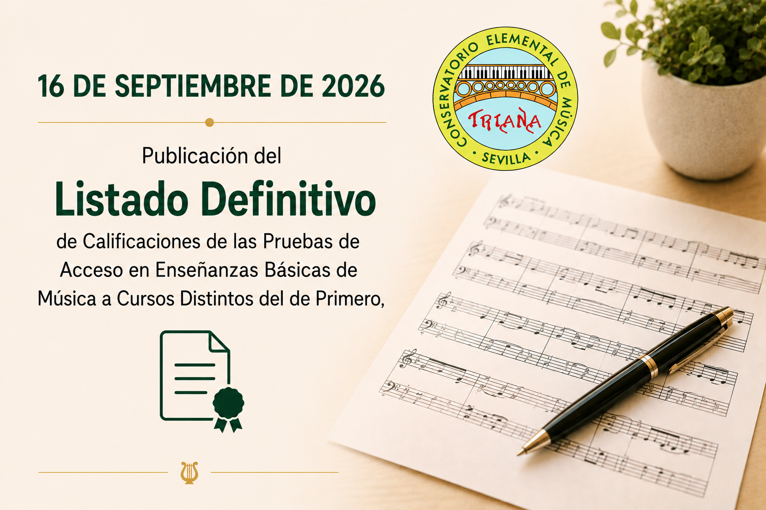 CALIFICACIONES DEFINITIVAS DE LAS PRUEBAS DE ACCESO A CURSOS DISTINTOS DEL DE PRIMERO