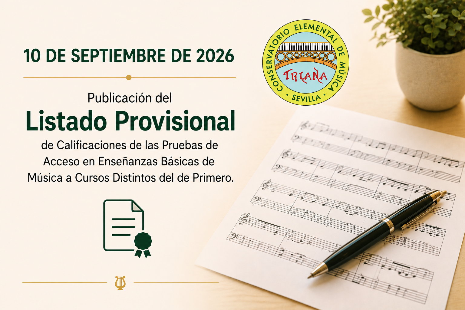 CALIFICACIONES PROVISIONALES DE LAS PRUEBAS DE ACCESO A CURSOS DISTINTOS DEL DE PRIMERO