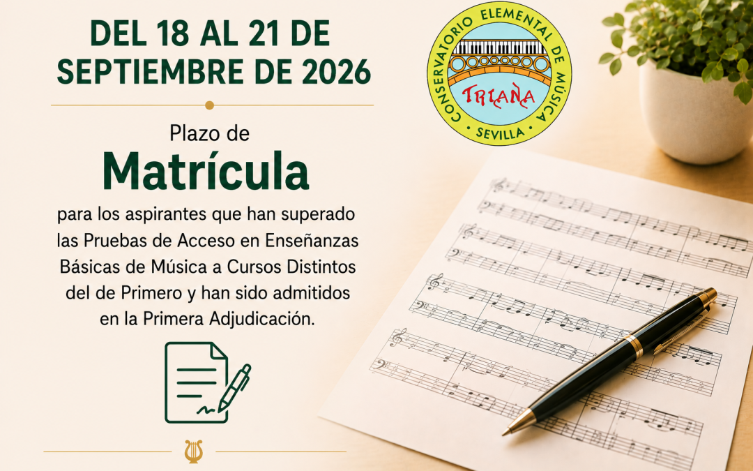 MATRÍCULA DEL ALUMNADO DE LA PRIMERA ADJUDICACIÓN EN CURSOS DISTINTOS DEL DE PRIMERO