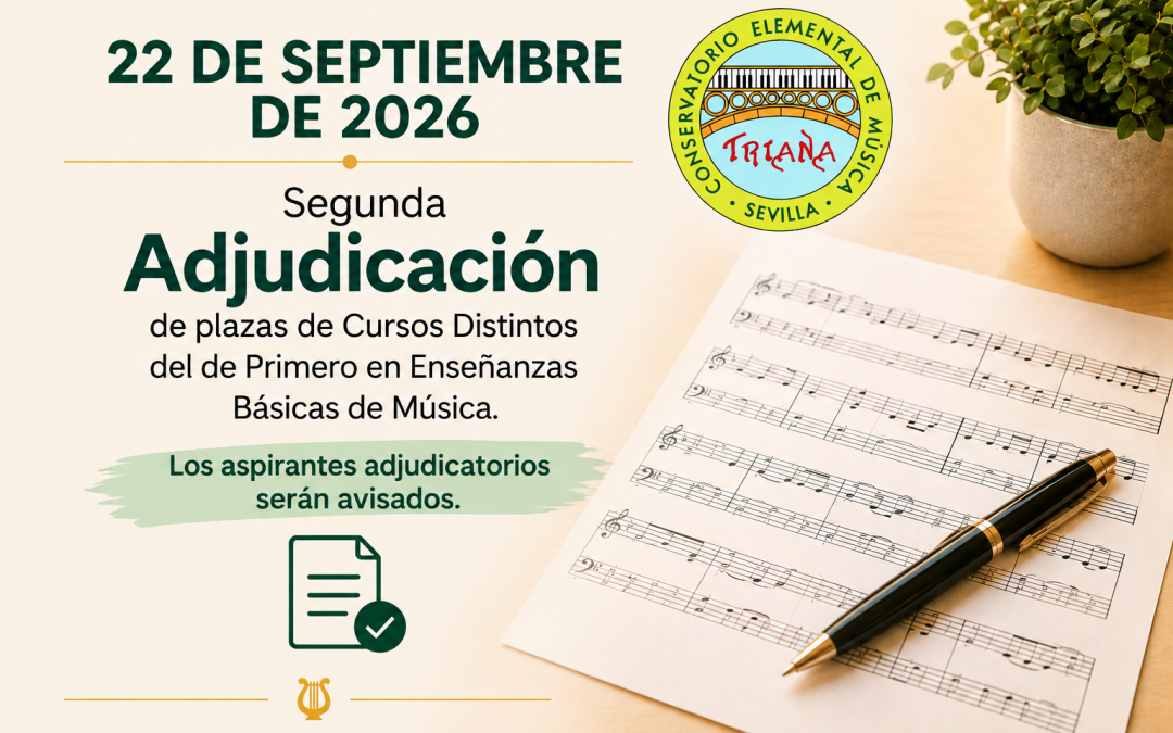 SEGUNDA ADJUDICACIÓN EN CURSOS DISTINTOS DEL DE PRIMERO